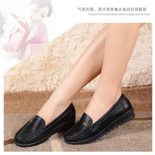 菲狐伊品2016新款四季鞋防滑软底单鞋平底妈妈鞋真
